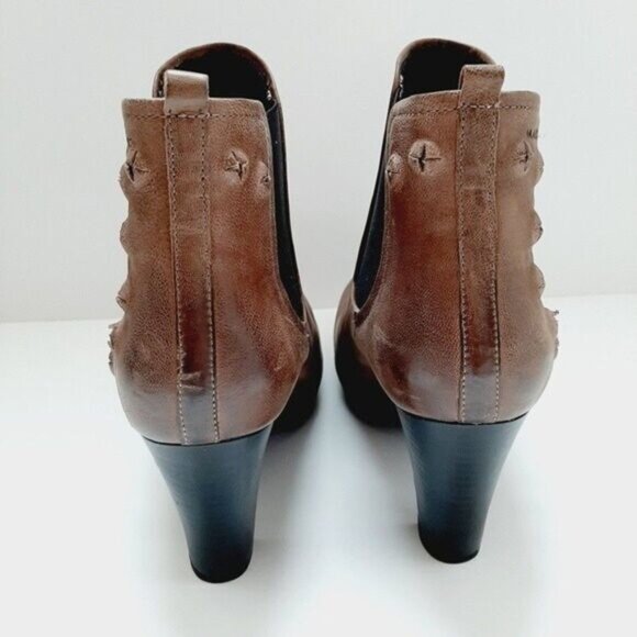 MARC High Heel Ankle Booties Genuine Leather Taupe Sz Eur 42 | US 11-11.5 - Picture 8 of 15